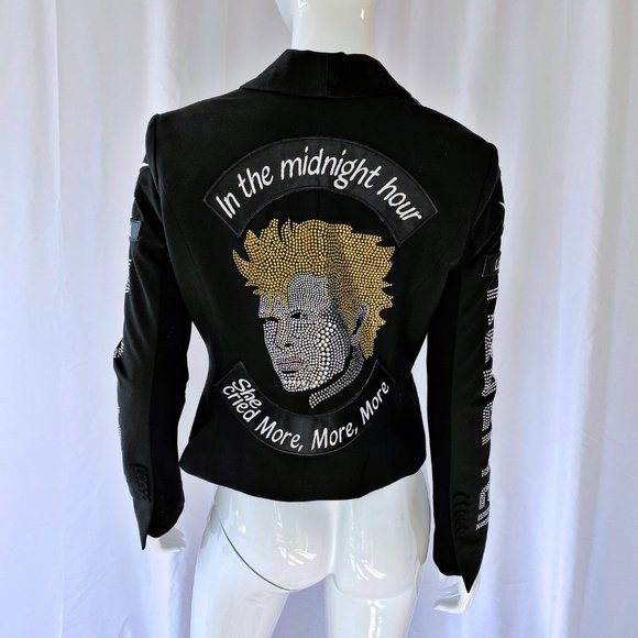 Custom Billy Idol Rebel Yell Rhinestone Jacket - Picture 6 of 7